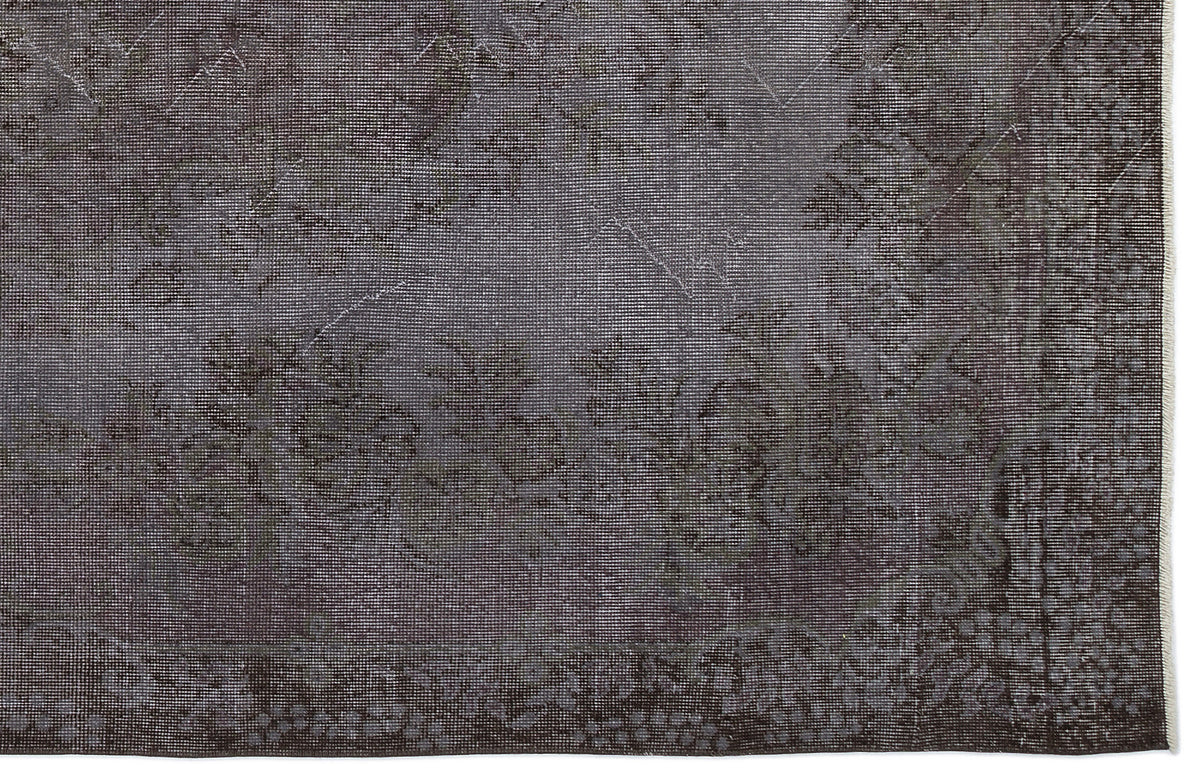 Gray Over Dyed Vintage Rug 5&#39;9&#39;&#39; x 10&#39;2&#39;&#39; ft 175 x 310 cm