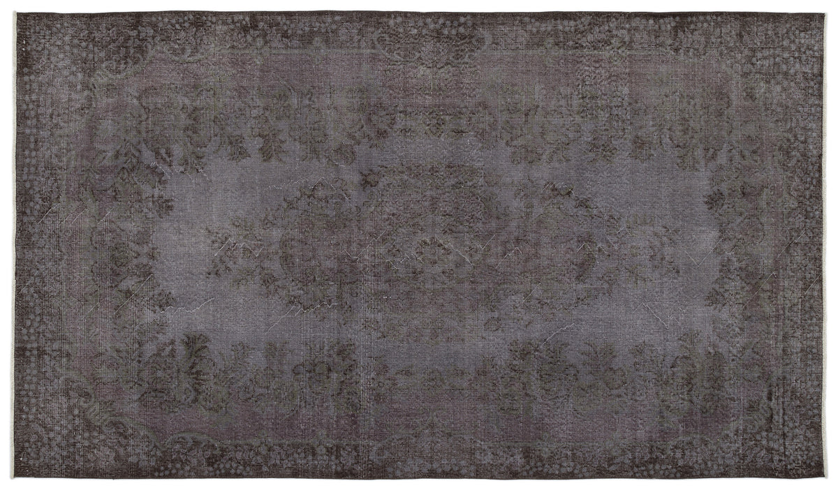 Gray Over Dyed Vintage Rug 5&#39;9&#39;&#39; x 10&#39;2&#39;&#39; ft 175 x 310 cm