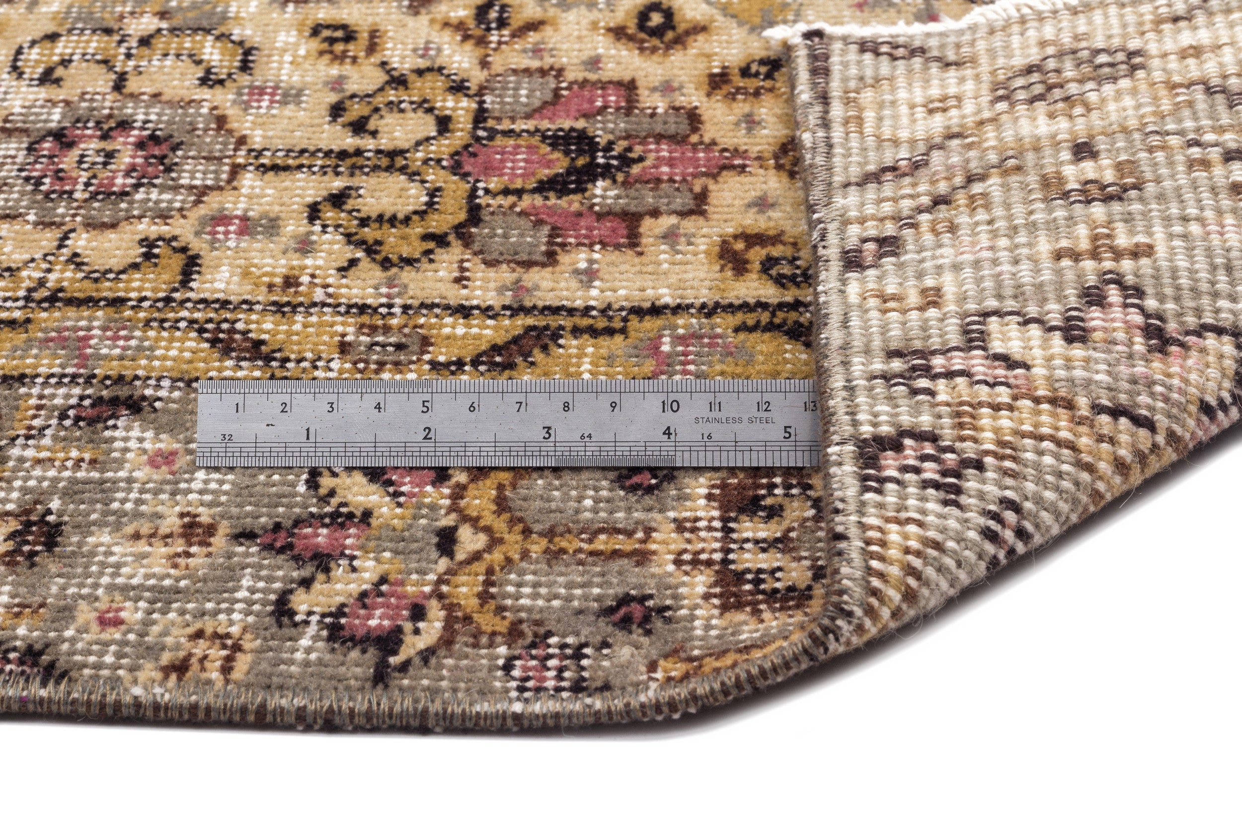 Naturel Over Dyed Vintage Rug 5'5'' x 8'11'' ft 165 x 272 cm