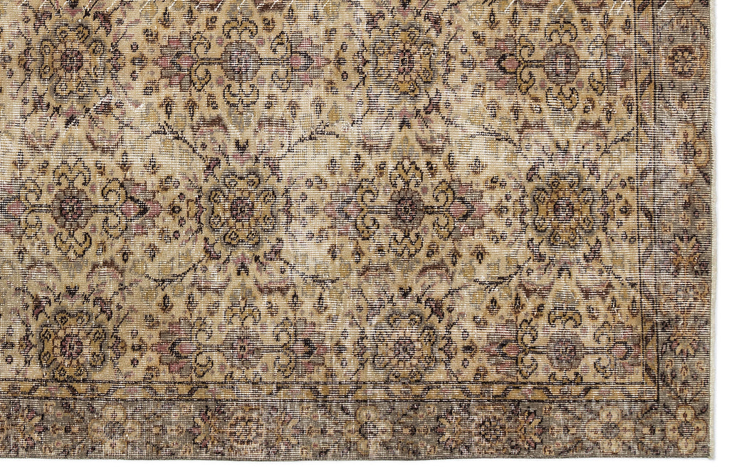 Naturel Over Dyed Vintage Rug 5'5'' x 8'11'' ft 165 x 272 cm