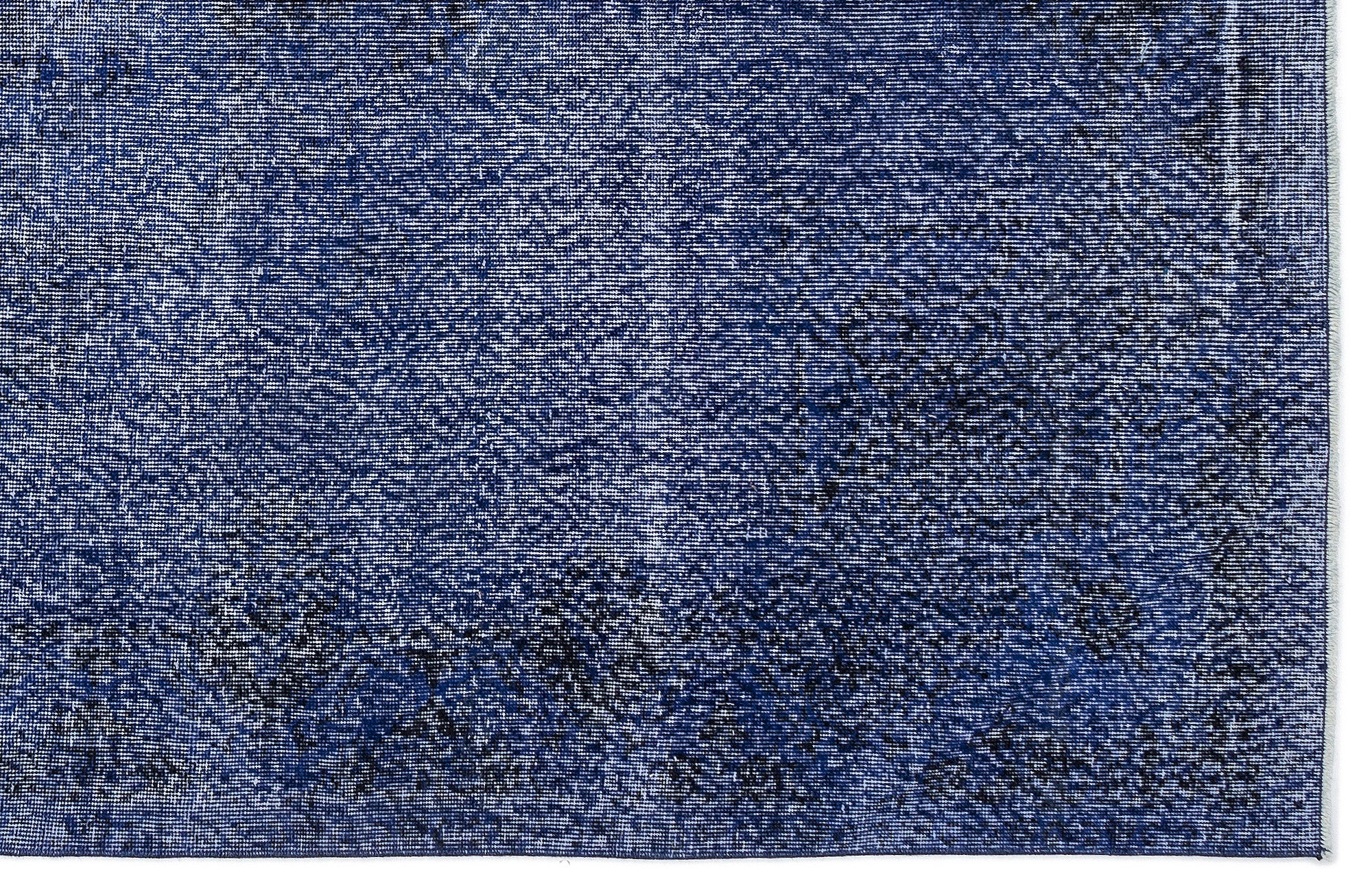 Blue Over Dyed Vintage Rug 6'3'' x 9'11'' ft 190 x 302 cm