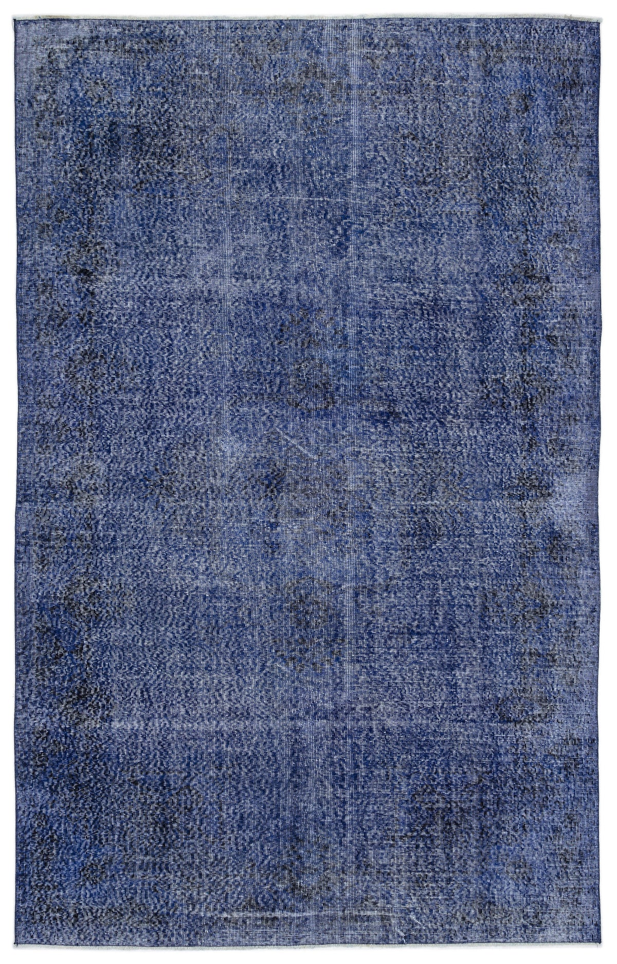 Blue Over Dyed Vintage Rug 6&#39;3&#39;&#39; x 9&#39;11&#39;&#39; ft 190 x 302 cm