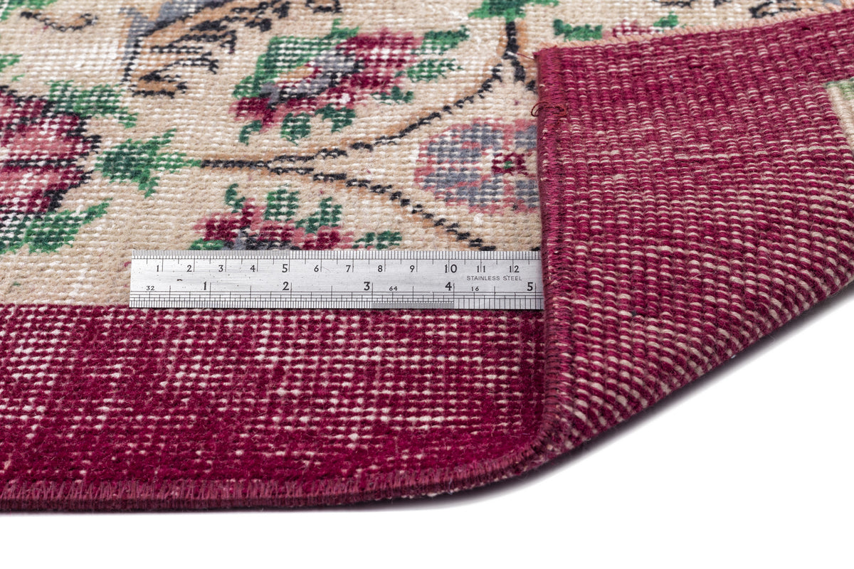 Naturel Over Dyed Vintage Rug 5&#39;8&#39;&#39; x 8&#39;11&#39;&#39; ft 173 x 271 cm