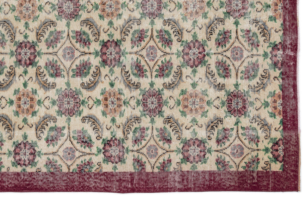 Naturel Over Dyed Vintage Rug 5'8'' x 8'11'' ft 173 x 271 cm