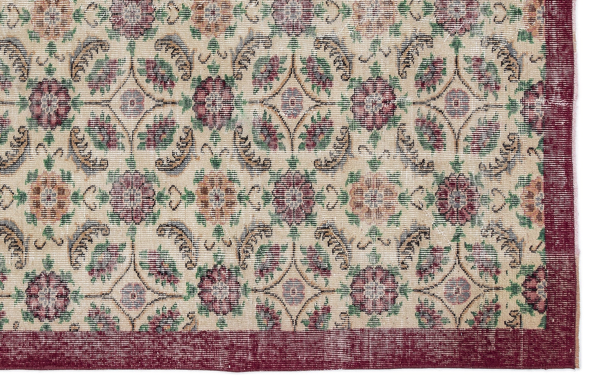 Naturel Over Dyed Vintage Rug 5'8'' x 8'11'' ft 173 x 271 cm