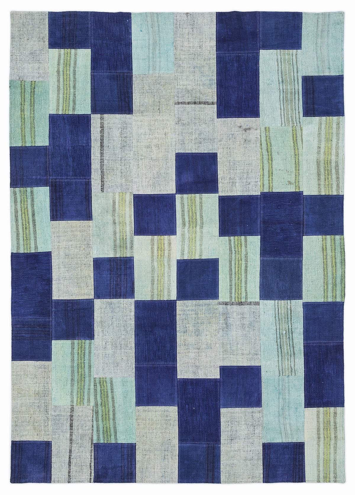 Mixed Over Dyed Kilim Patchwork Unique Rug 5&#39;3&#39;&#39; x 7&#39;7&#39;&#39; ft 160 x 230 cm