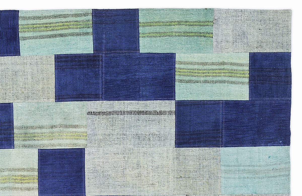 Mixed Over Dyed Kilim Patchwork Unique Rug 5&#39;3&#39;&#39; x 7&#39;7&#39;&#39; ft 160 x 230 cm