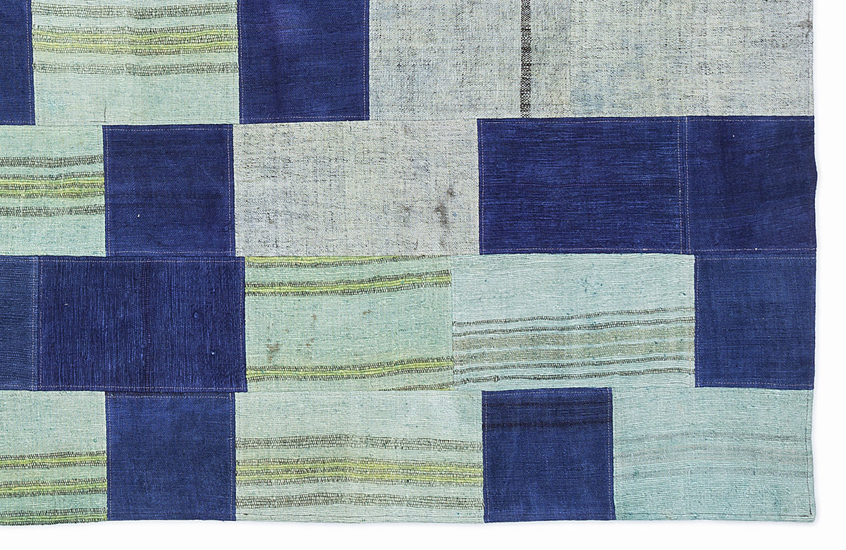 Mixed Over Dyed Kilim Patchwork Unique Rug 5&#39;3&#39;&#39; x 7&#39;7&#39;&#39; ft 160 x 230 cm