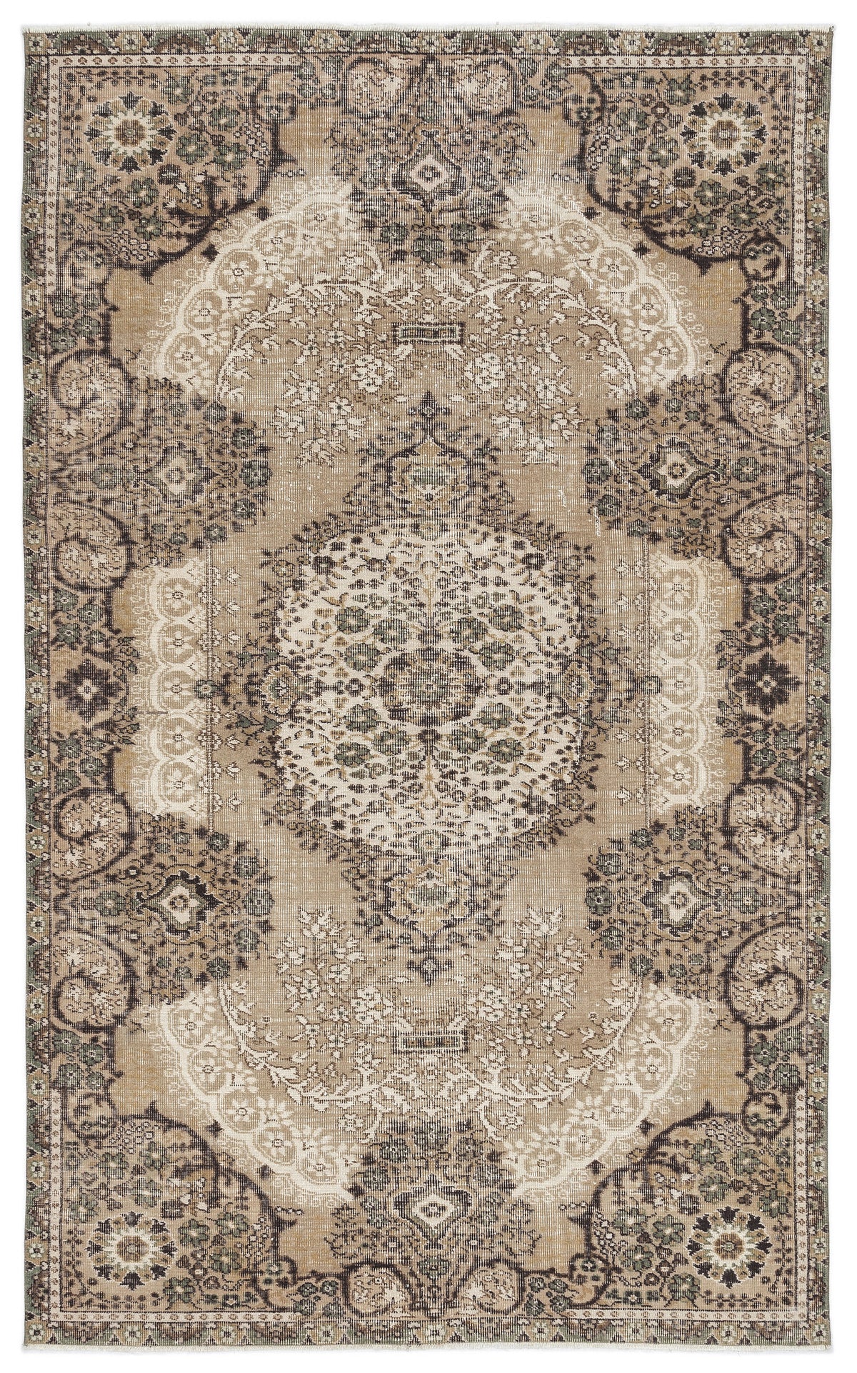 Naturel Over Dyed Vintage Rug 5&#39;2&#39;&#39; x 8&#39;6&#39;&#39; ft 158 x 258 cm