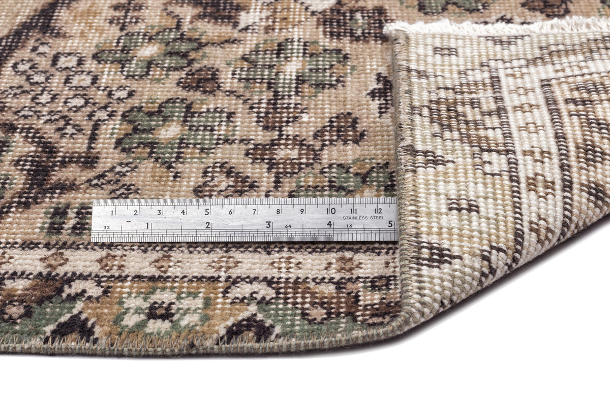 Naturel Over Dyed Vintage Rug 5&#39;2&#39;&#39; x 8&#39;6&#39;&#39; ft 158 x 258 cm