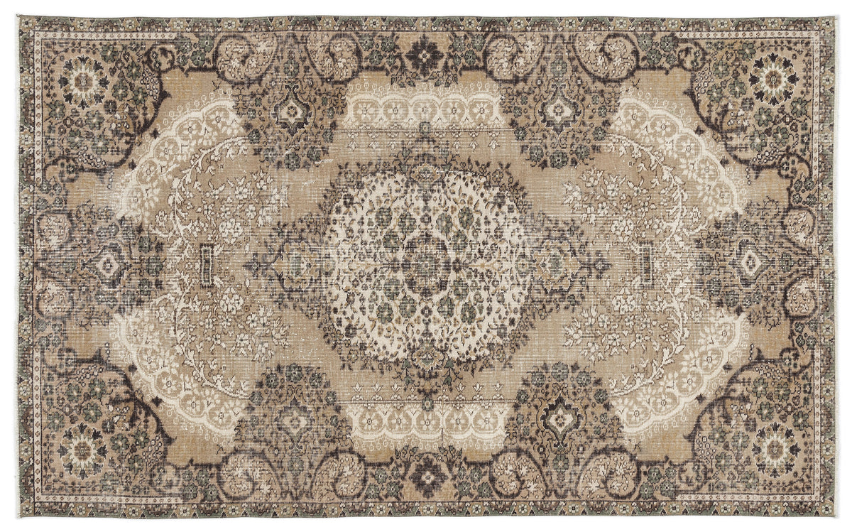 Naturel Over Dyed Vintage Rug 5&#39;2&#39;&#39; x 8&#39;6&#39;&#39; ft 158 x 258 cm