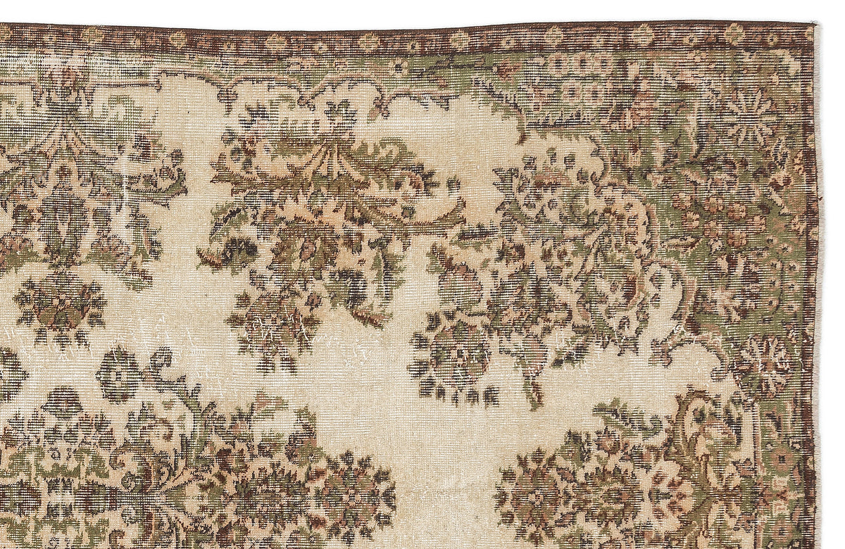 Naturel Over Dyed Vintage Rug 5&#39;5&#39;&#39; x 8&#39;9&#39;&#39; ft 164 x 267 cm