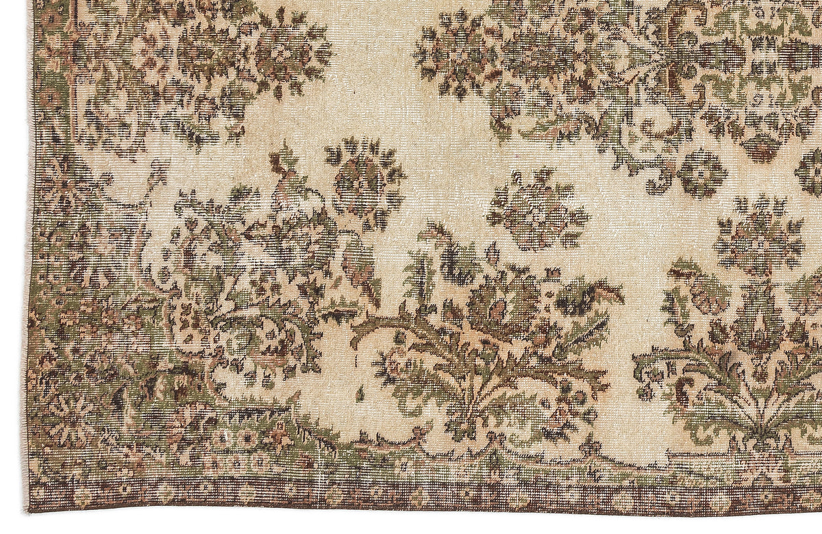 Naturel Over Dyed Vintage Rug 5&#39;5&#39;&#39; x 8&#39;9&#39;&#39; ft 164 x 267 cm