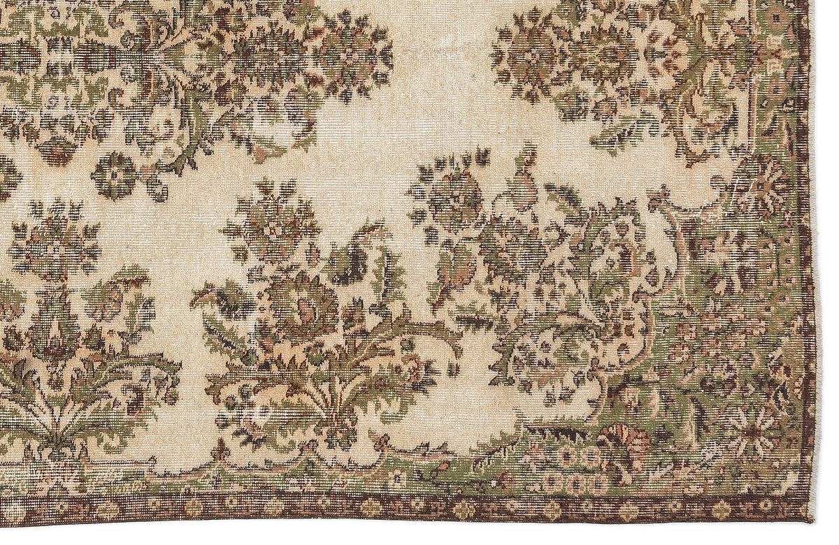 Naturel Over Dyed Vintage Rug 5&#39;5&#39;&#39; x 8&#39;9&#39;&#39; ft 164 x 267 cm