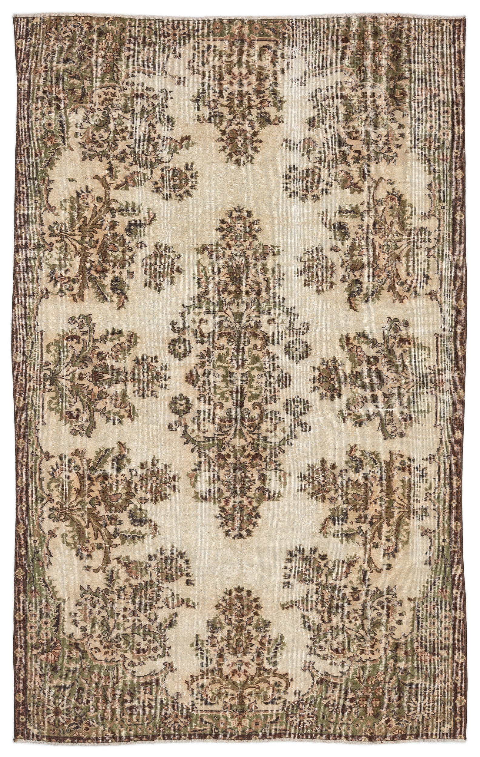 Naturel Over Dyed Vintage Rug 5'5'' x 8'9'' ft 164 x 267 cm