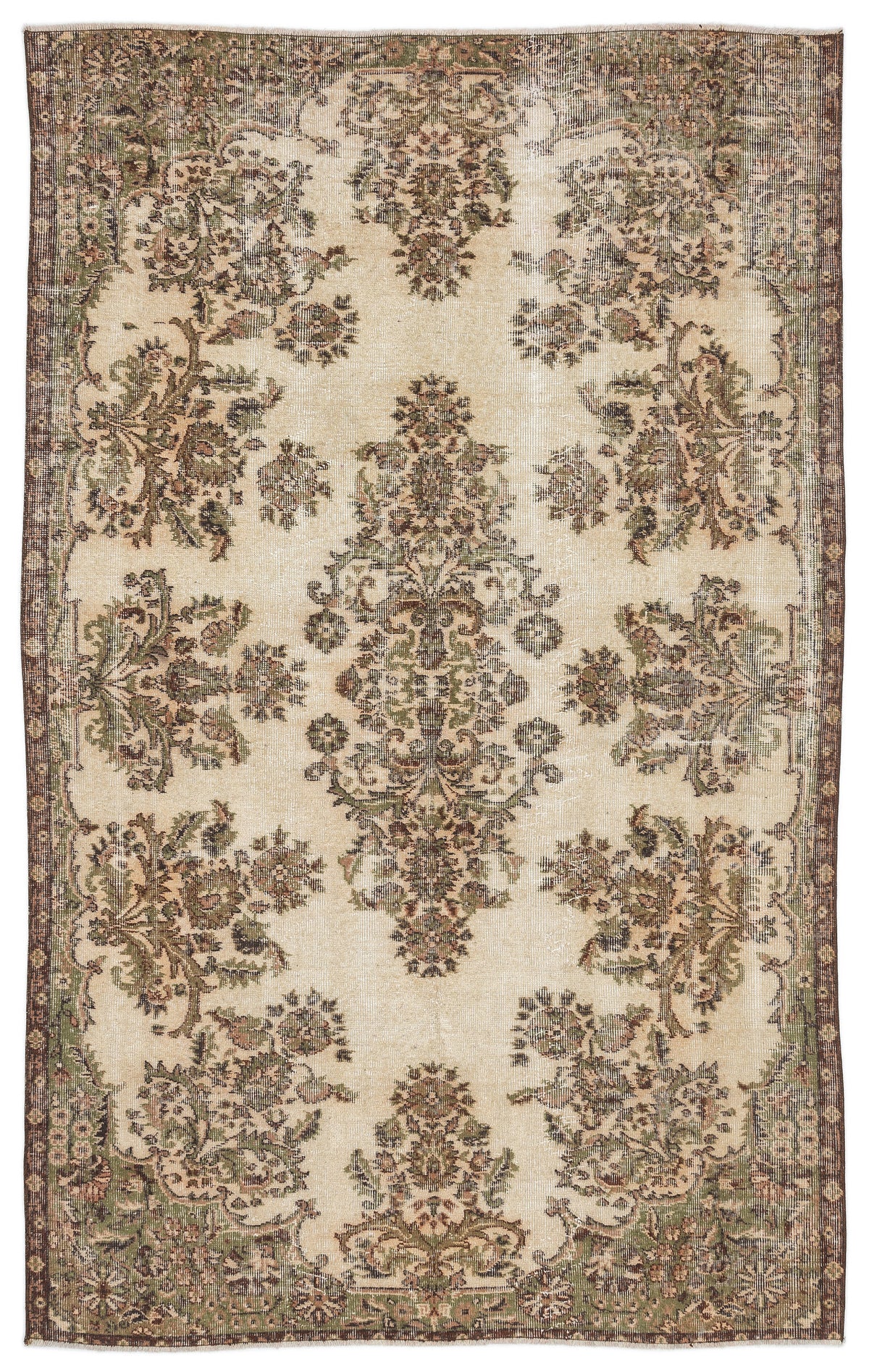 Naturel Over Dyed Vintage Rug 5&#39;5&#39;&#39; x 8&#39;9&#39;&#39; ft 164 x 267 cm