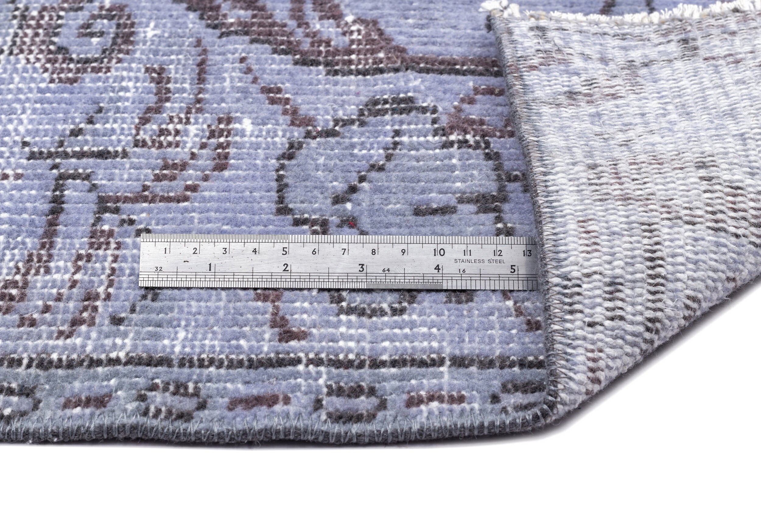 Blue Over Dyed Vintage Rug 5'3'' x 8'2'' ft 159 x 249 cm