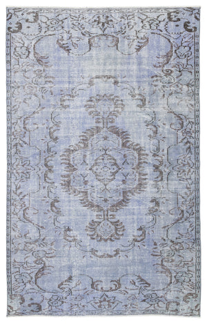 Blue Over Dyed Vintage Rug 5'3'' x 8'2'' ft 159 x 249 cm