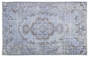 Blue Over Dyed Vintage Rug 5'3'' x 8'2'' ft 159 x 249 cm