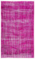 Fuchsia Over Dyed Vintage Rug 4'12'' x 8'3'' ft 152 x 251 cm