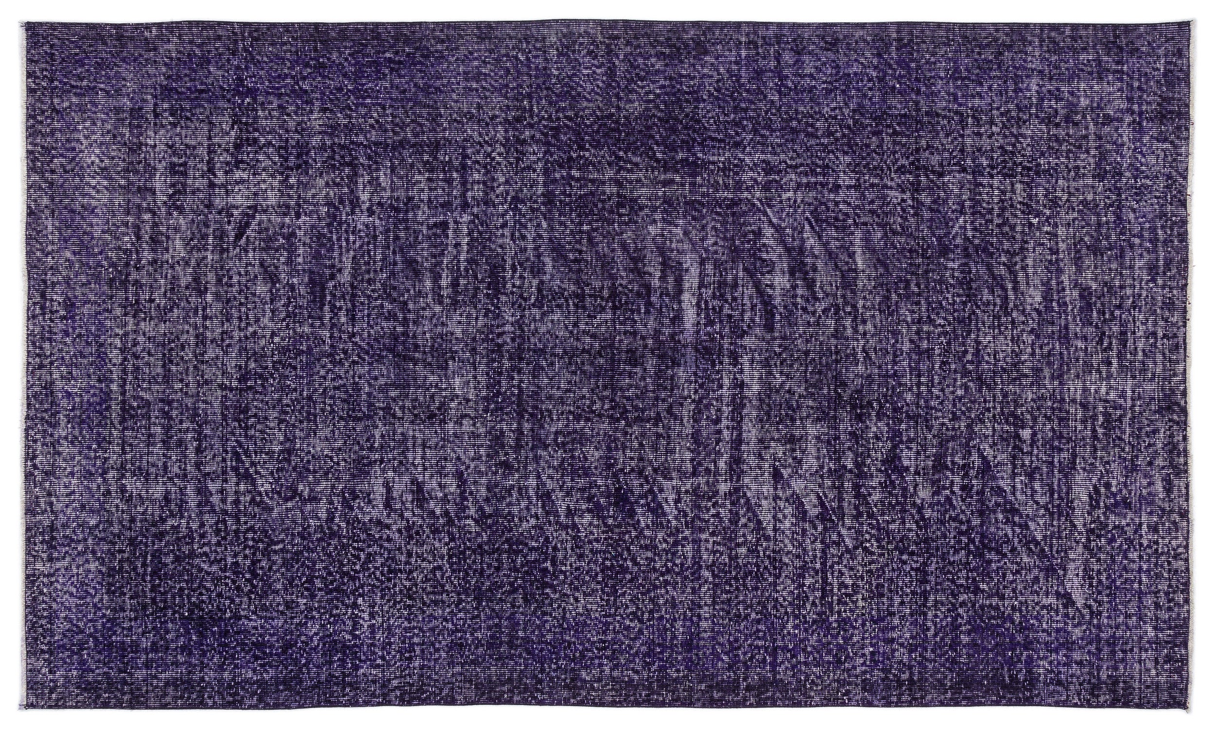 Purple Over Dyed Vintage Rug 5'3'' x 8'11'' ft 160 x 273 cm