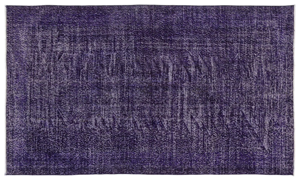 Purple Over Dyed Vintage Rug 5&#39;3&#39;&#39; x 8&#39;11&#39;&#39; ft 160 x 273 cm