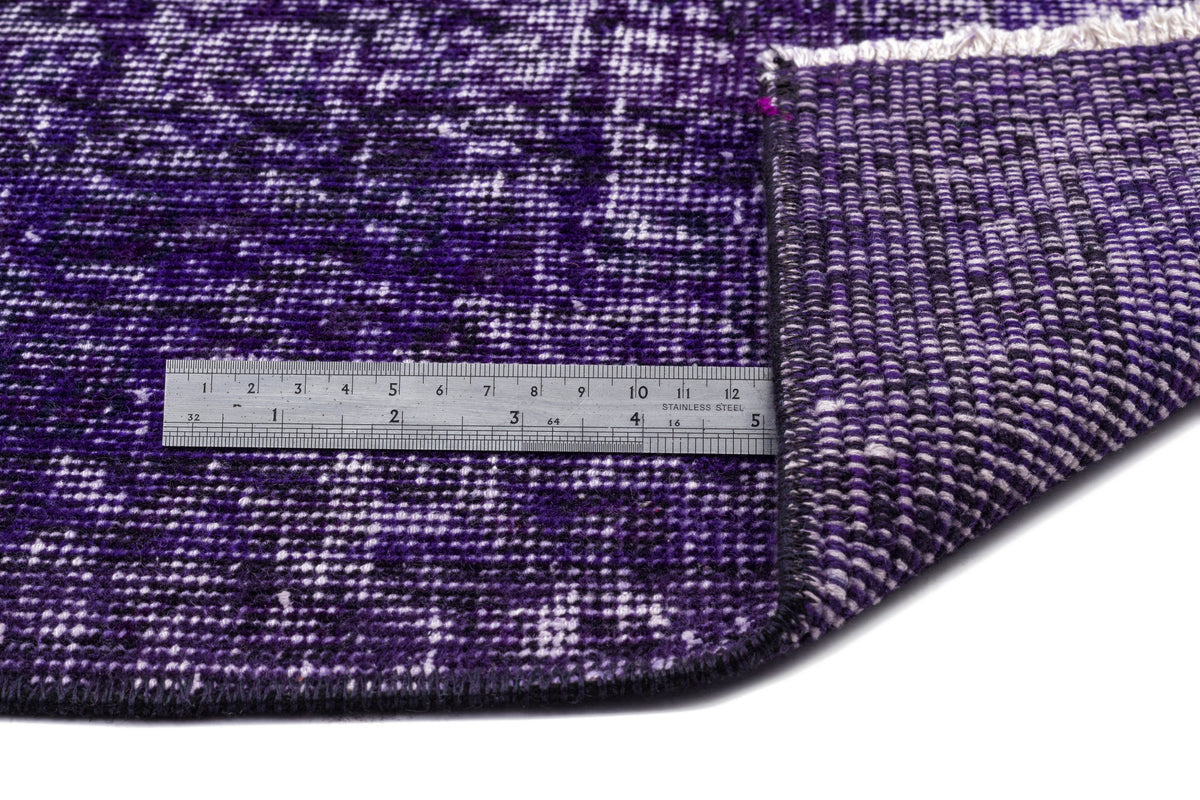 Purple Over Dyed Vintage Rug 5&#39;3&#39;&#39; x 8&#39;11&#39;&#39; ft 160 x 273 cm
