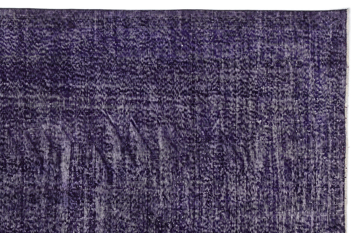 Purple Over Dyed Vintage Rug 5&#39;3&#39;&#39; x 8&#39;11&#39;&#39; ft 160 x 273 cm