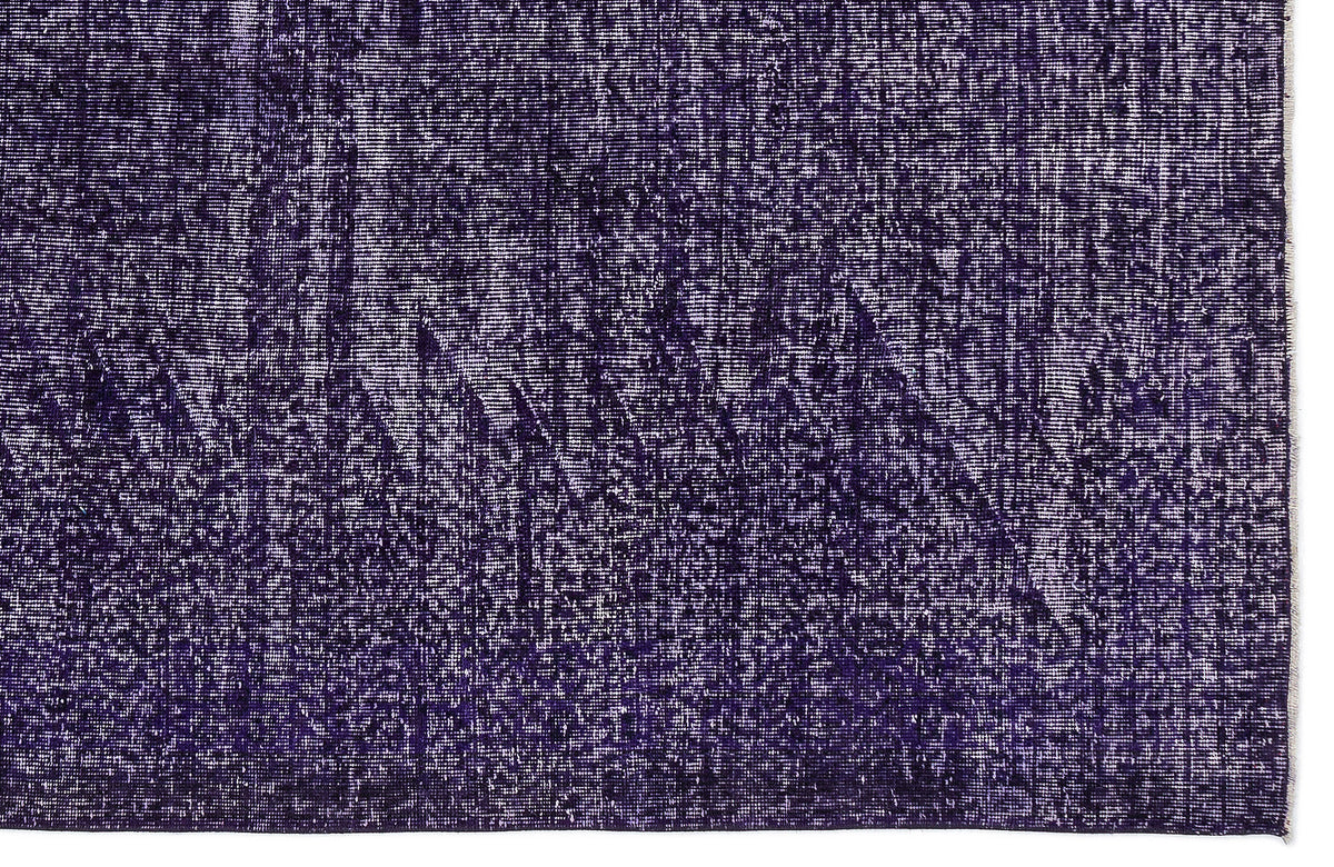Purple Over Dyed Vintage Rug 5&#39;3&#39;&#39; x 8&#39;11&#39;&#39; ft 160 x 273 cm