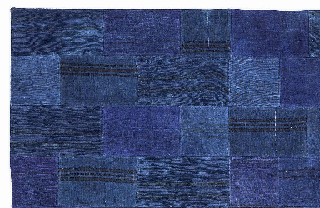 Mixed Over Dyed Kilim Patchwork Unique Rug 5'3'' x 7'7'' ft 160 x 230 cm