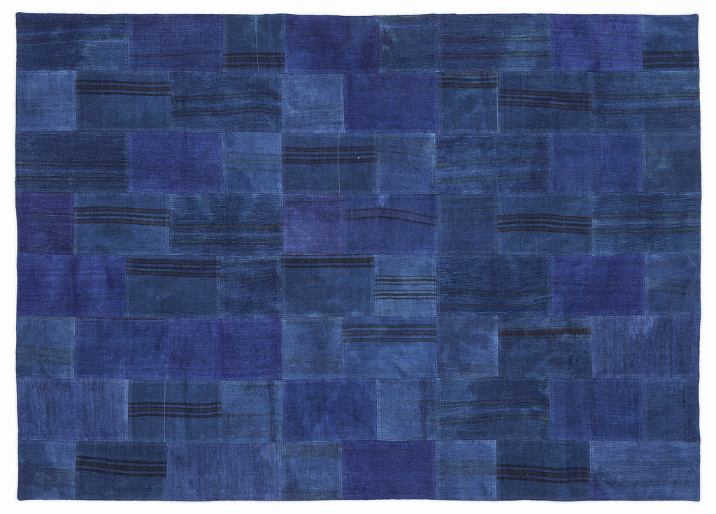 Mixed Over Dyed Kilim Patchwork Unique Rug 5'3'' x 7'7'' ft 160 x 230 cm
