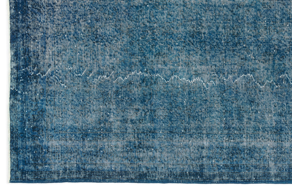 Turquoise  Over Dyed Vintage Rug 5&#39;3&#39;&#39; x 8&#39;4&#39;&#39; ft 160 x 255 cm
