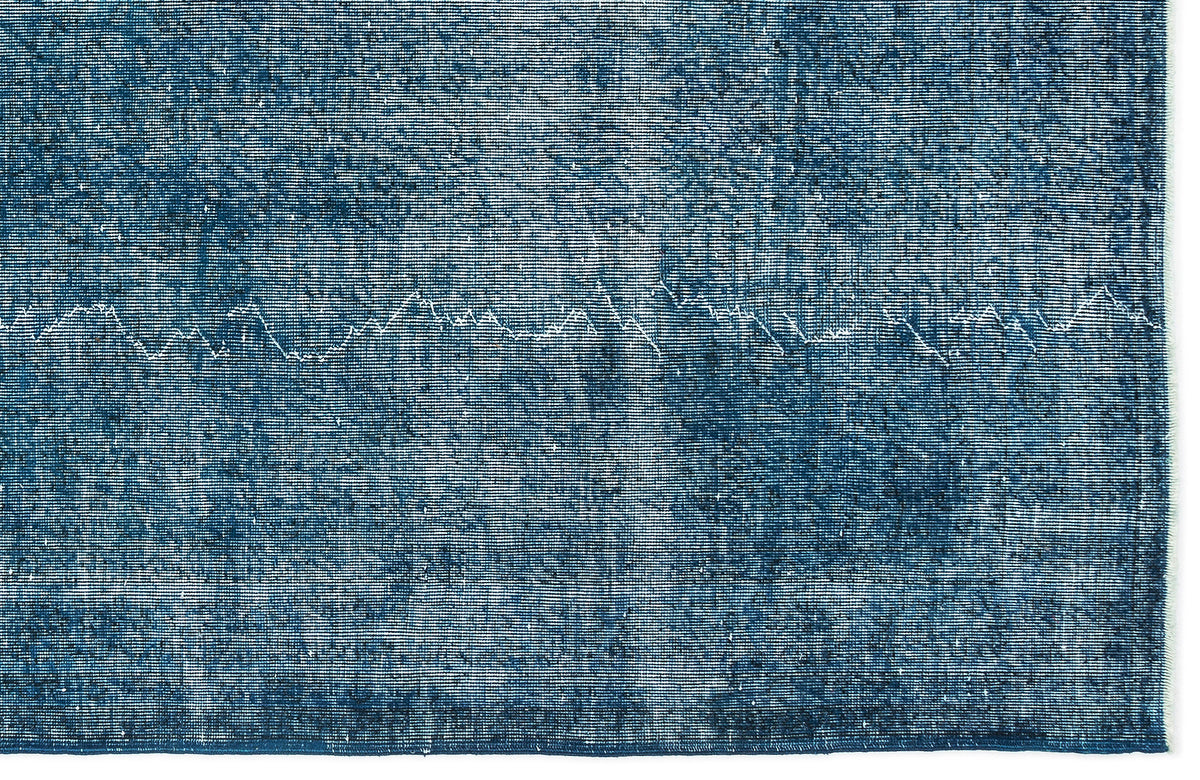Turquoise  Over Dyed Vintage Rug 5&#39;3&#39;&#39; x 8&#39;4&#39;&#39; ft 160 x 255 cm