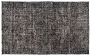 Gray Over Dyed Vintage Rug 6'2'' x 10'4'' ft 189 x 315 cm