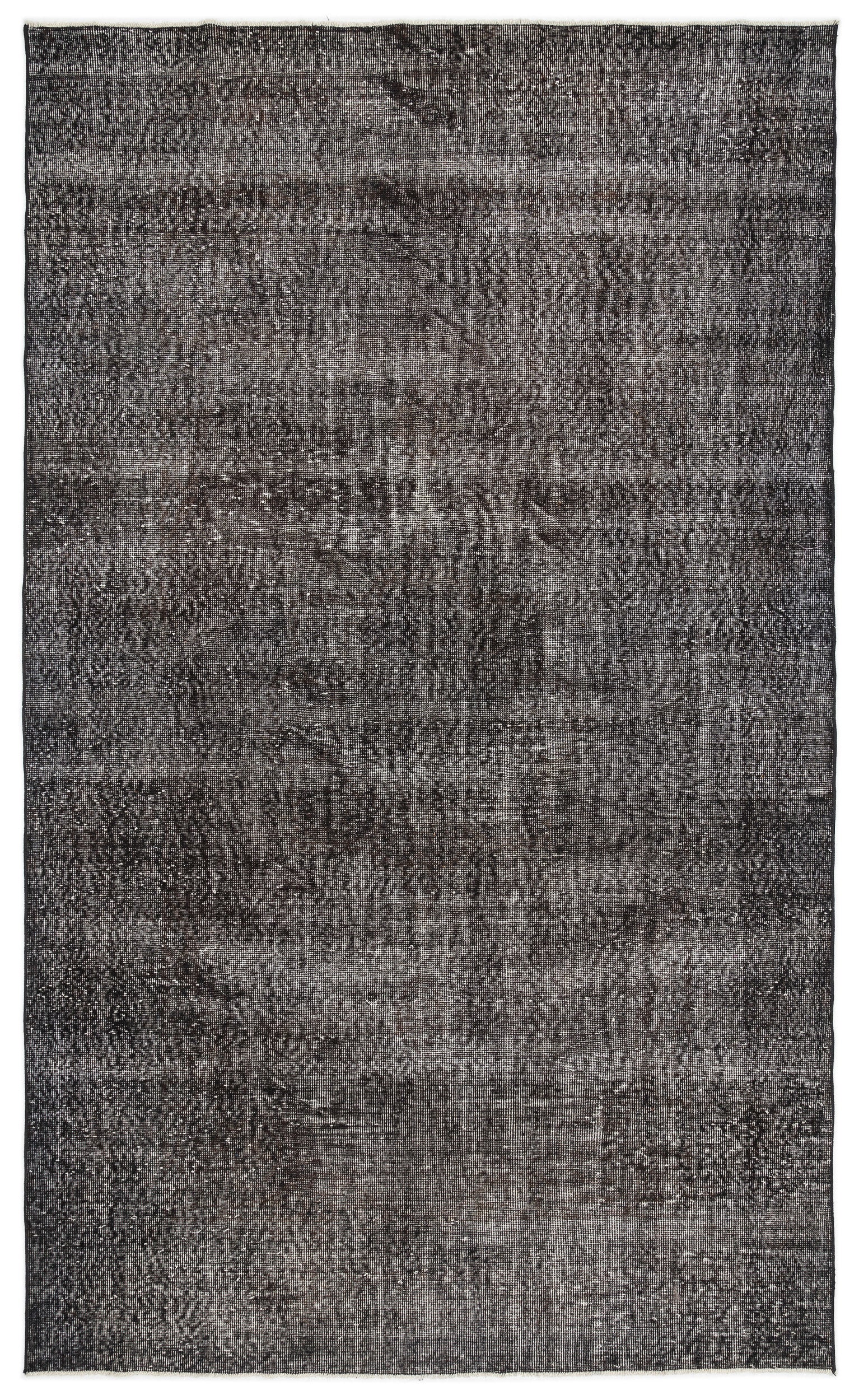 Gray Over Dyed Vintage Rug 6'2'' x 10'4'' ft 189 x 315 cm