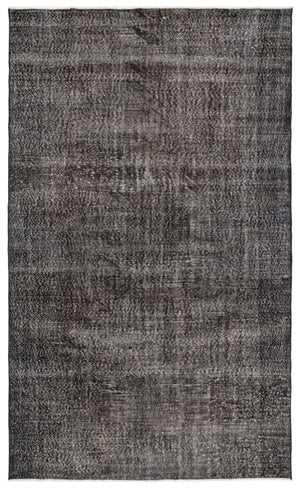 Gray Over Dyed Vintage Rug 6'2'' x 10'4'' ft 189 x 315 cm