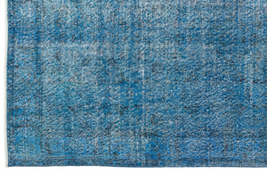 Turquoise  Over Dyed Vintage Rug 6'6'' x 10'4'' ft 199 x 314 cm