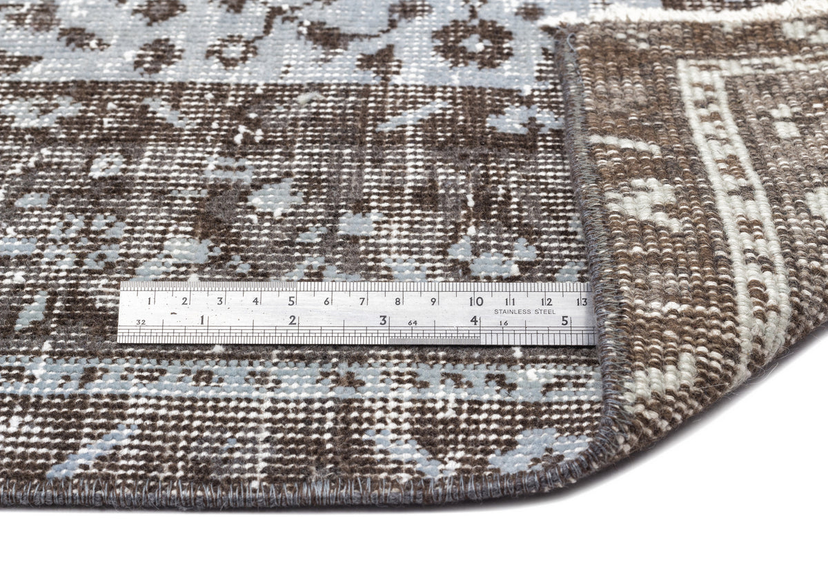 Blue Over Dyed Vintage Rug 4&#39;11&#39;&#39; x 8&#39;11&#39;&#39; ft 149 x 271 cm