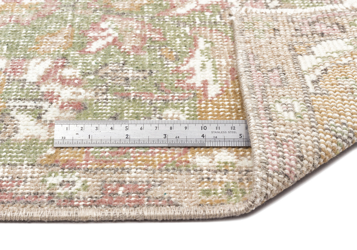 Beige Over Dyed Vintage Rug 6&#39;4&#39;&#39; x 10&#39;2&#39;&#39; ft 192 x 310 cm
