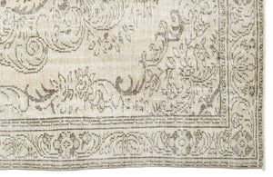 Beige Over Dyed Vintage Rug 5'12'' x 9'8'' ft 182 x 294 cm
