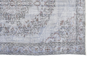 Blue Over Dyed Vintage Rug 5'6'' x 8'5'' ft 167 x 257 cm