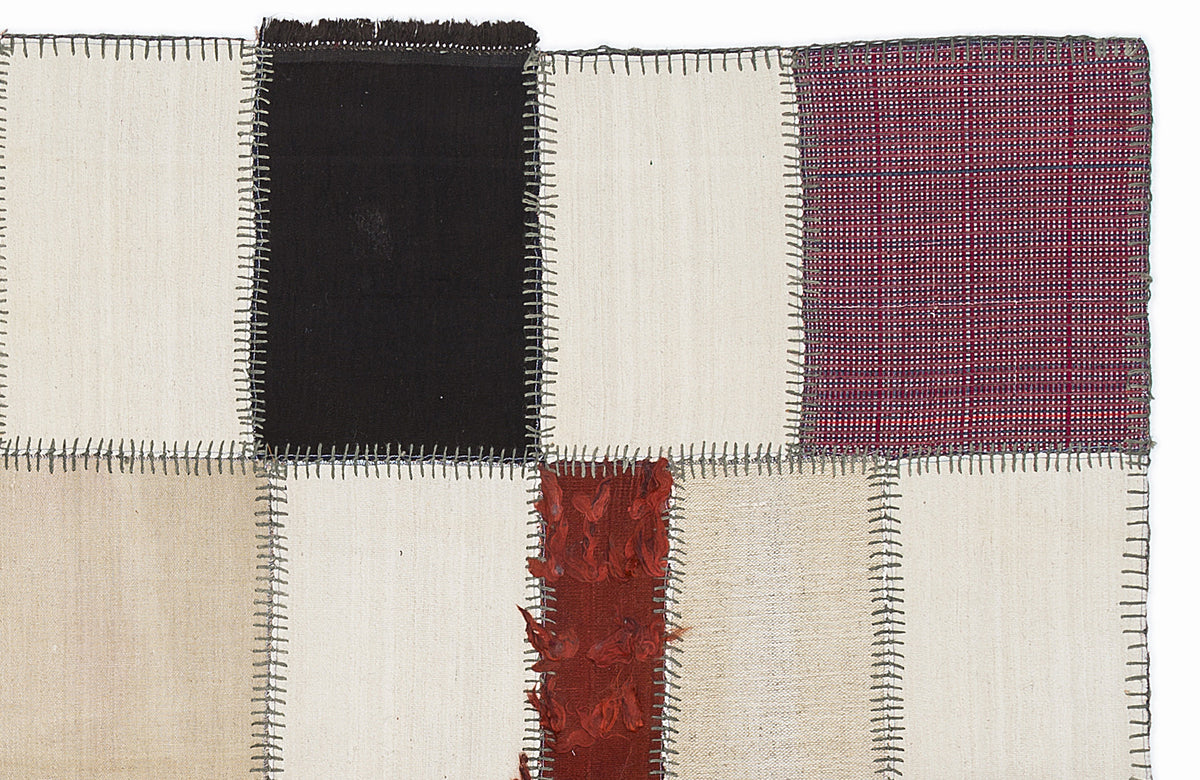 Mixed Over Dyed Kilim Patchwork Unique Rug 5&#39;3&#39;&#39; x 7&#39;7&#39;&#39; ft 160 x 230 cm