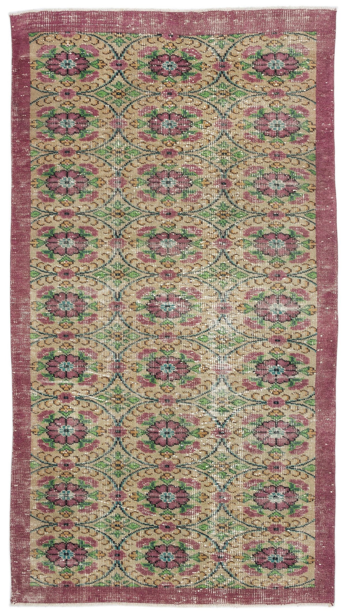 Naturel Over Dyed Vintage Rug 4&#39;8&#39;&#39; x 8&#39;9&#39;&#39; ft 143 x 267 cm