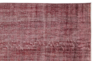 Red Over Dyed Vintage Rug 6'4'' x 9'9'' ft 194 x 297 cm