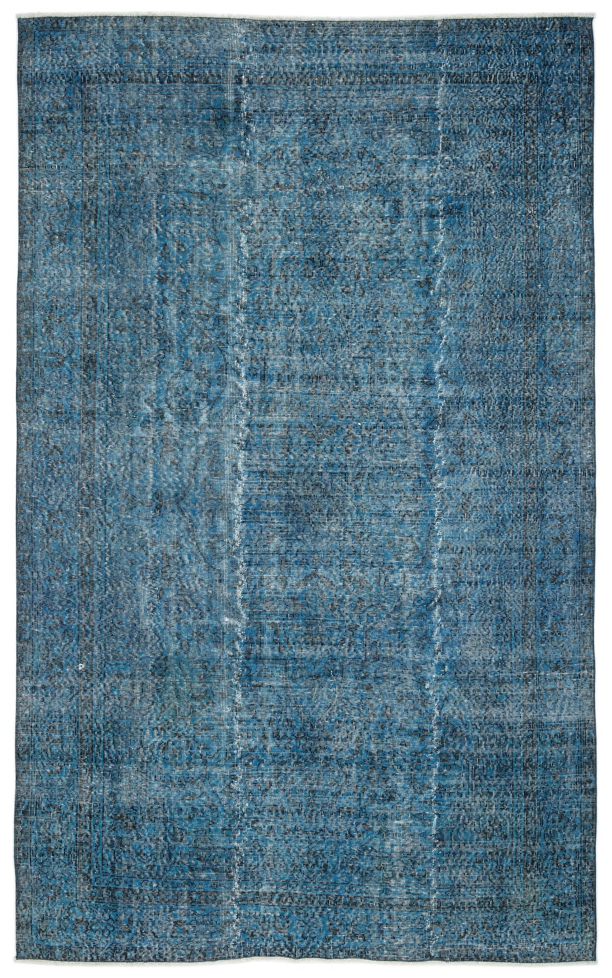 Turquoise  Over Dyed Vintage Rug 6&#39;5&#39;&#39; x 10&#39;4&#39;&#39; ft 196 x 314 cm