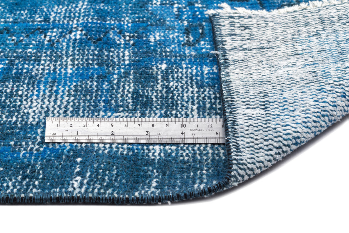Turquoise  Over Dyed Vintage Rug 5&#39;0&#39;&#39; x 8&#39;2&#39;&#39; ft 153 x 249 cm