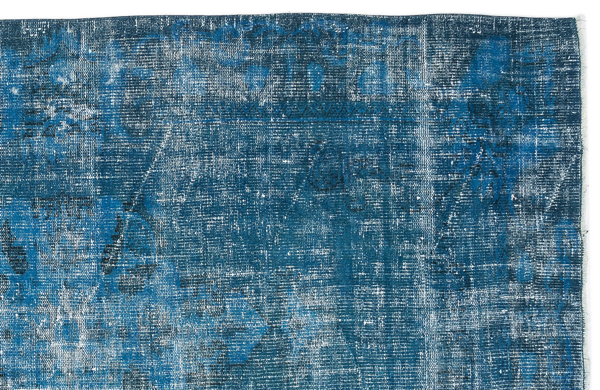 Turquoise  Over Dyed Vintage Rug 5&#39;0&#39;&#39; x 8&#39;2&#39;&#39; ft 153 x 249 cm