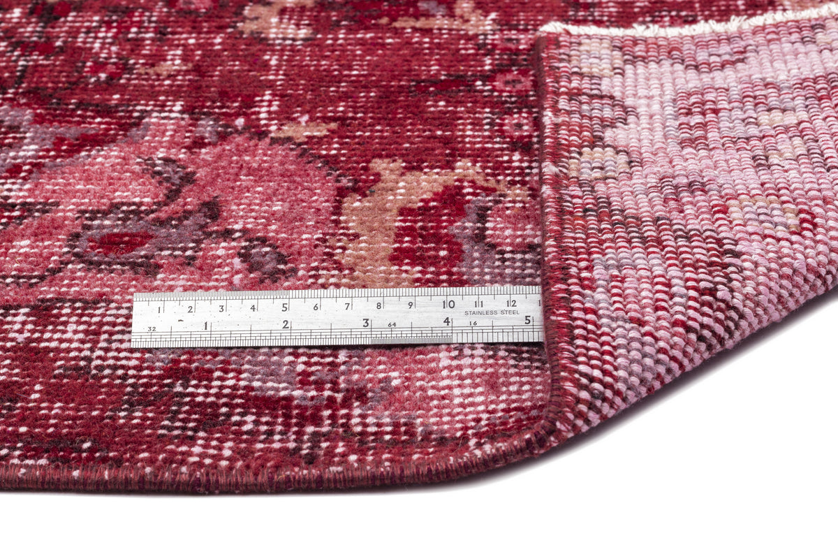 Red Over Dyed Vintage Rug 5&#39;11&#39;&#39; x 10&#39;2&#39;&#39; ft 180 x 309 cm