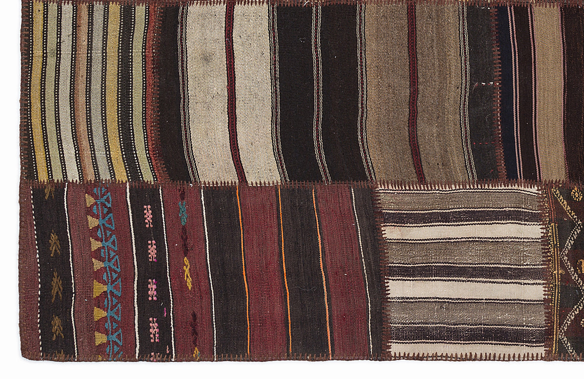 Naturel Over Dyed Kilim Patchwork Unique Rug 5&#39;3&#39;&#39; x 7&#39;7&#39;&#39; ft 160 x 230 cm