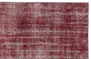 Red Over Dyed Vintage Rug 6'10'' x 10'2'' ft 208 x 310 cm